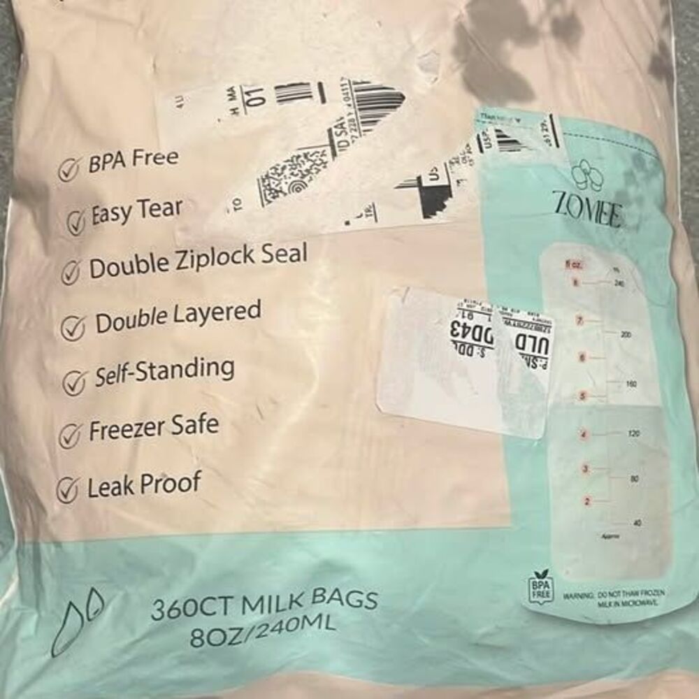 360 ct Zomee Breastmilk Storage Bags 8oz/240ml